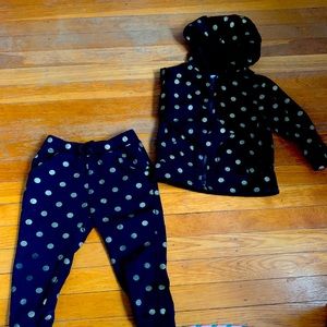 2t old navy polka dot sweat suit